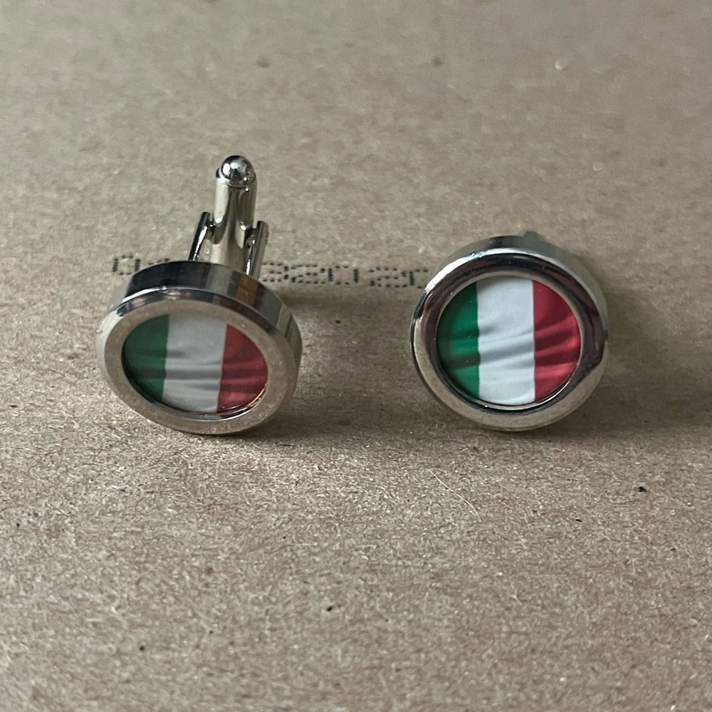 Italian Flag Cuff Links